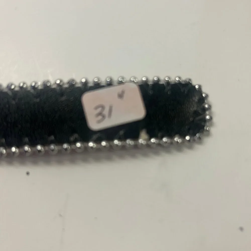 Pink Glitter Belt w/ Silver Beaded Trim for Girls 31”